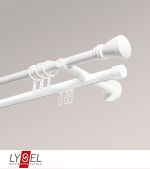 weiß Vorschau Lysel - SET Opal Mix 200cm 2 Lauf Doppel-Kombiträger offen mit Endstücke Konus in Weiß #1W weiß