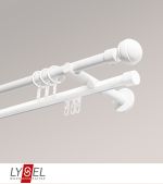 weiß Vorschau Lysel - SET Opal Mix 200cm 2 Lauf Doppel-Kombiträger offen mit Endstücke Kugel in Weiß #1W weiß