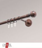 bronze Vorschau Lysel - SET Opal 160cm Träger geschlossen mit Endstücke Kugel in Weiß #1W bronze