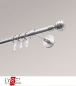 edelstahl-optik Vorschau Lysel - SET Opal 160cm Träger geschlossen mit Endstücke Kugel in Weiß #1W edelstahl-optik