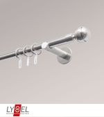 edelstahl-optik Vorschau Lysel - SET Opal 160cm Träger offen mit Endstücke Kugel in Weiß #1W edelstahl-optik