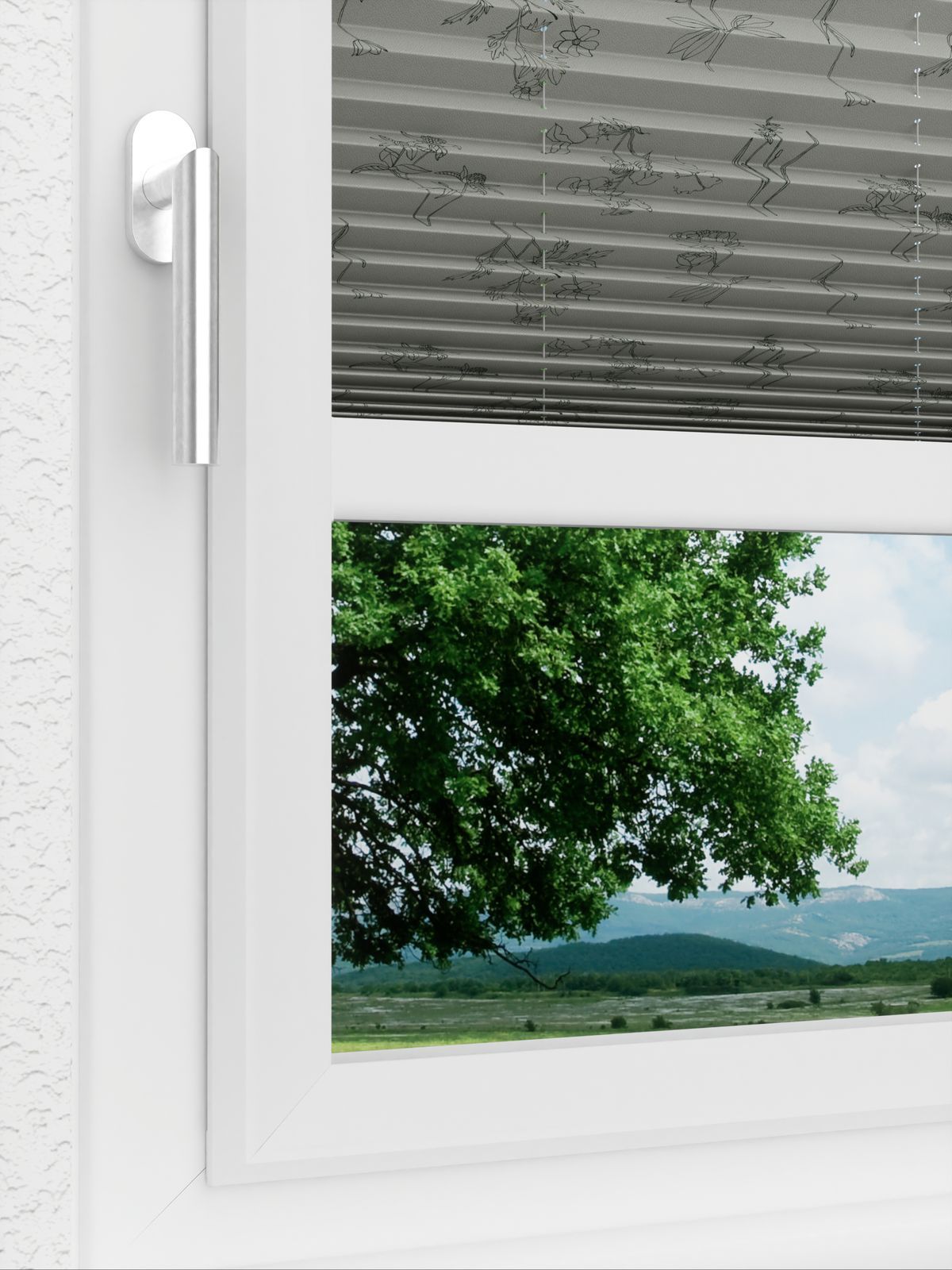 Detailansicht LYSEL HOME Plissee 437A Blüten