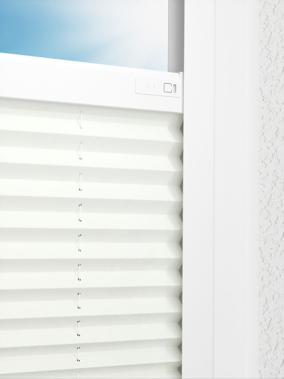 Detailansicht LYSEL HOME Plissee 132A Oliv Krepp