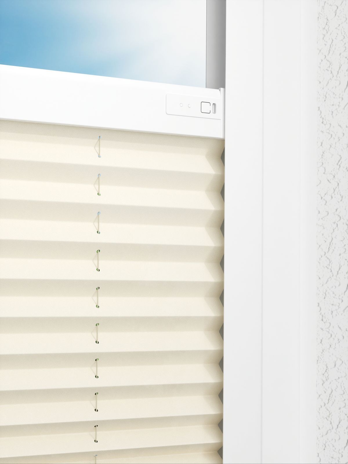 Detailansicht LYSEL HOME Plissee 133A Oliv Krepp