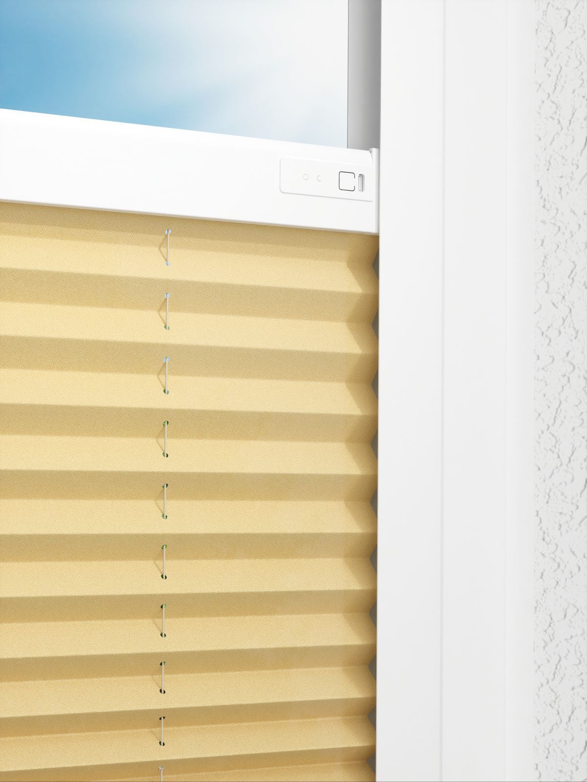 Detailansicht LYSEL HOME Plissee 225A Oliv Krepp