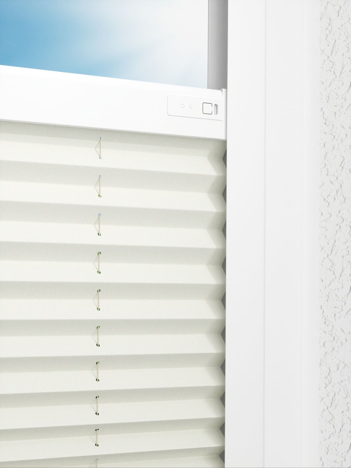 Detailansicht LYSEL HOME Plissee 219A Oliv Krepp BO