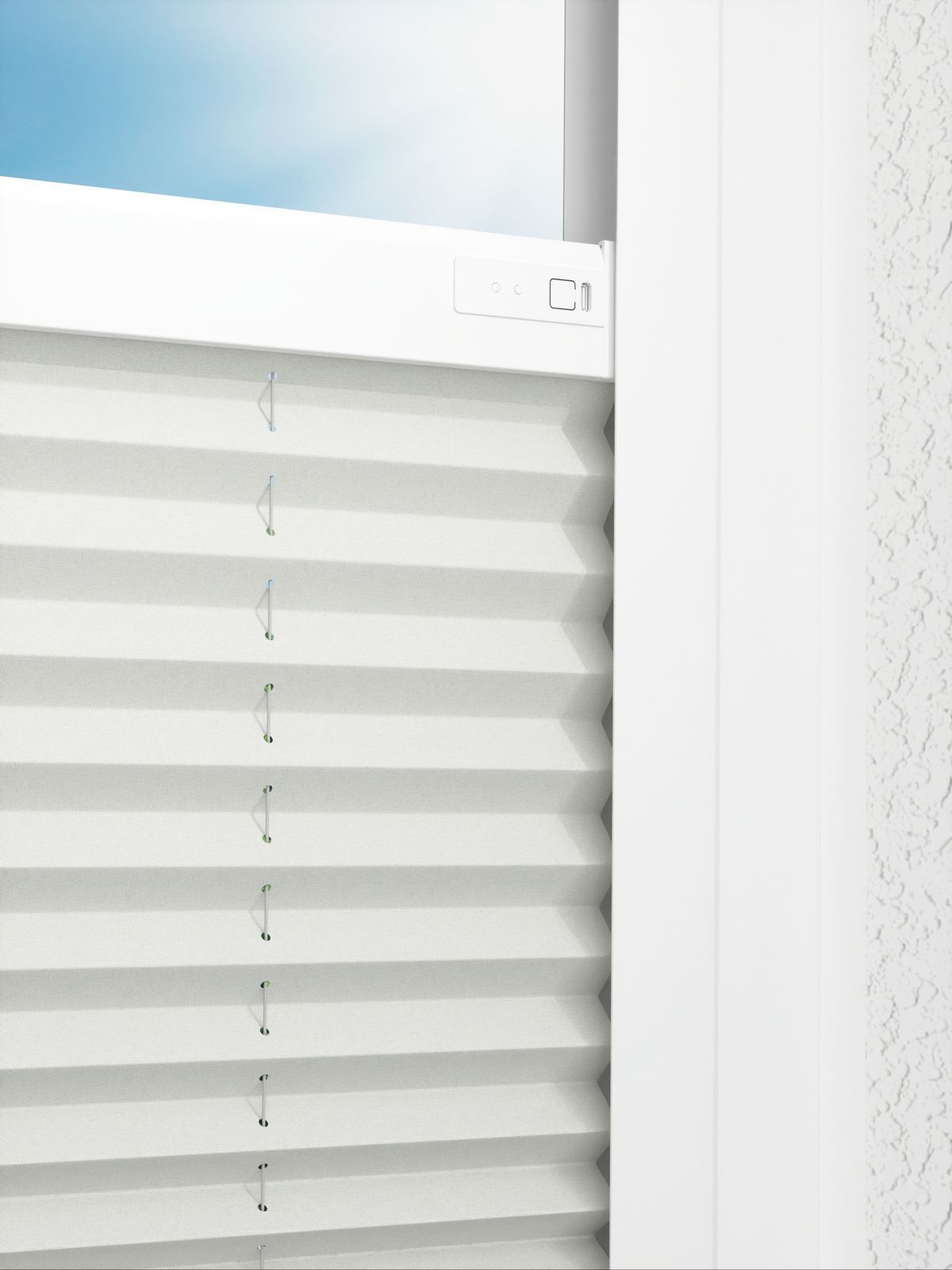 Detailansicht LYSEL HOME Plissee 201A Oliv Krepp BO