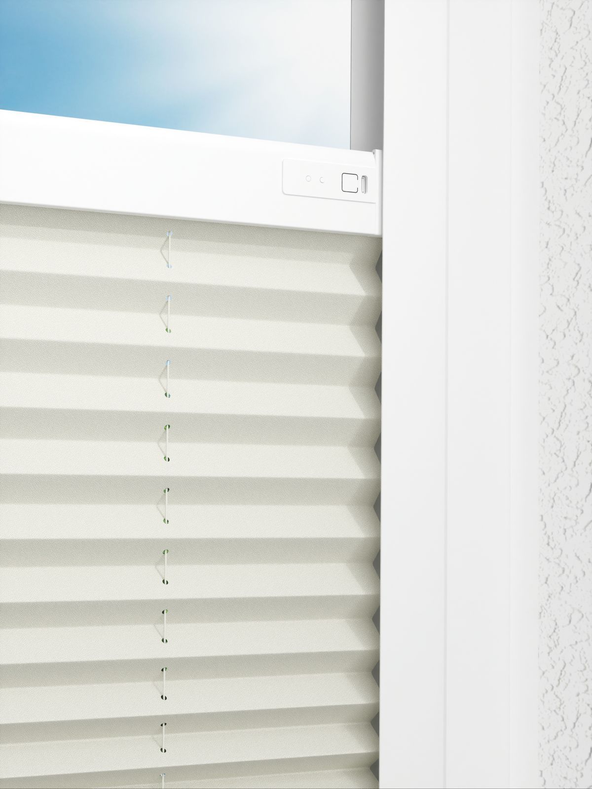 Detailansicht LYSEL HOME Plissee 228A Oliv Krepp BO