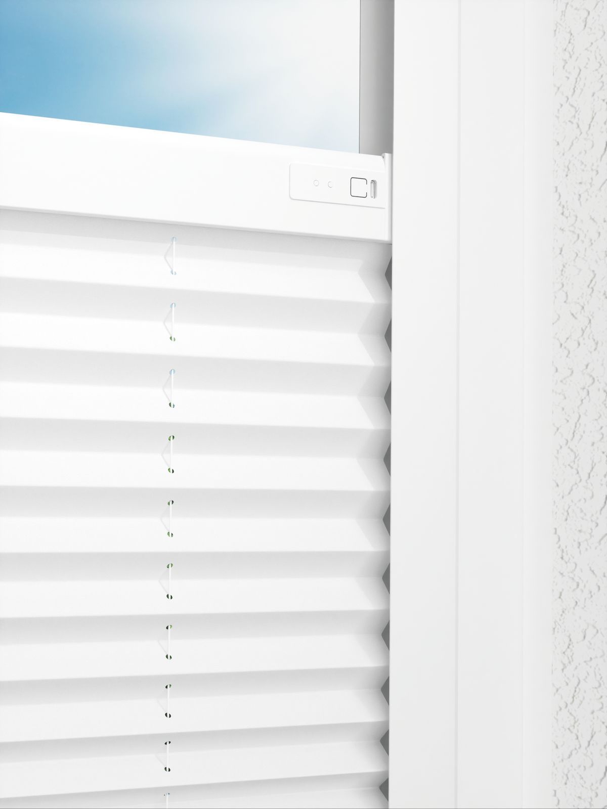 Detailansicht LYSEL HOME Plissee 209B Oliv Krepp Pearl