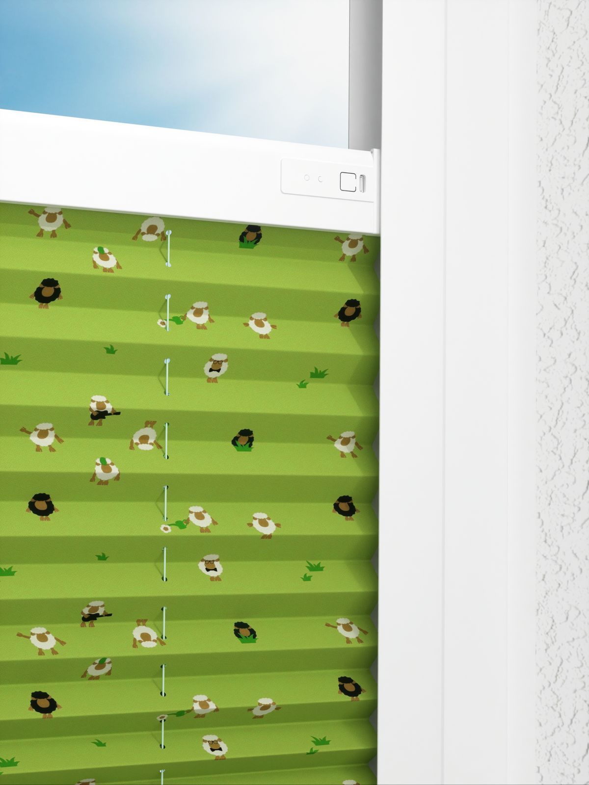 Detailansicht LYSEL HOME Plissee 402A Funny Sheeps