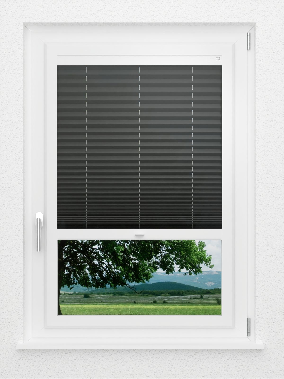 Detailansicht LYSEL HOME Plissee 137A Oliv Krepp