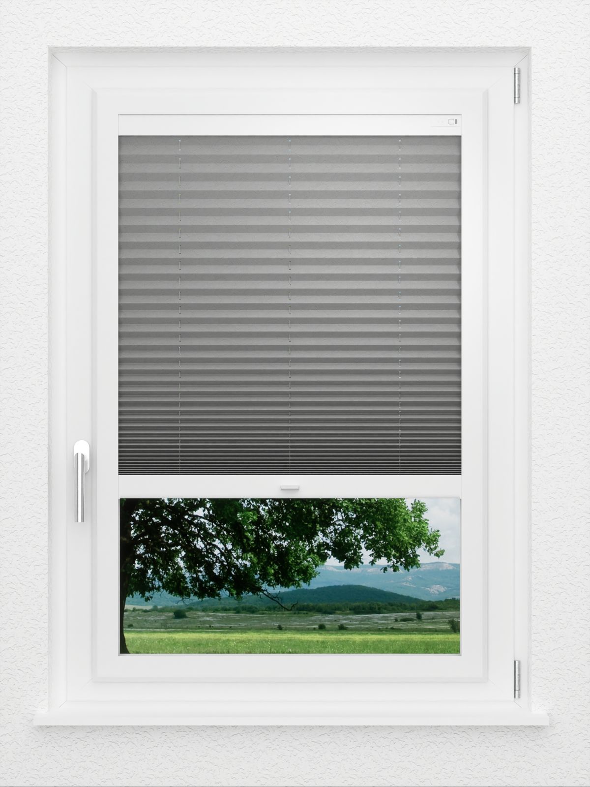 Detailansicht LYSEL HOME Plissee 136A Jarl Crush Pearl