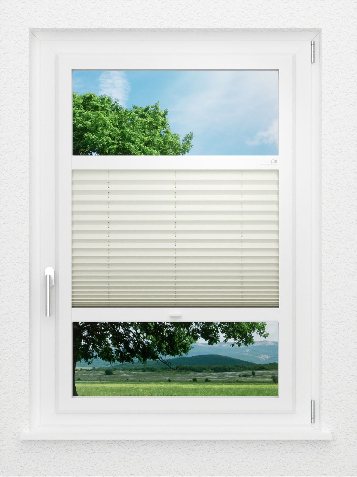 Detailansicht LYSEL HOME Plissee 219B Oliv Krepp BO
