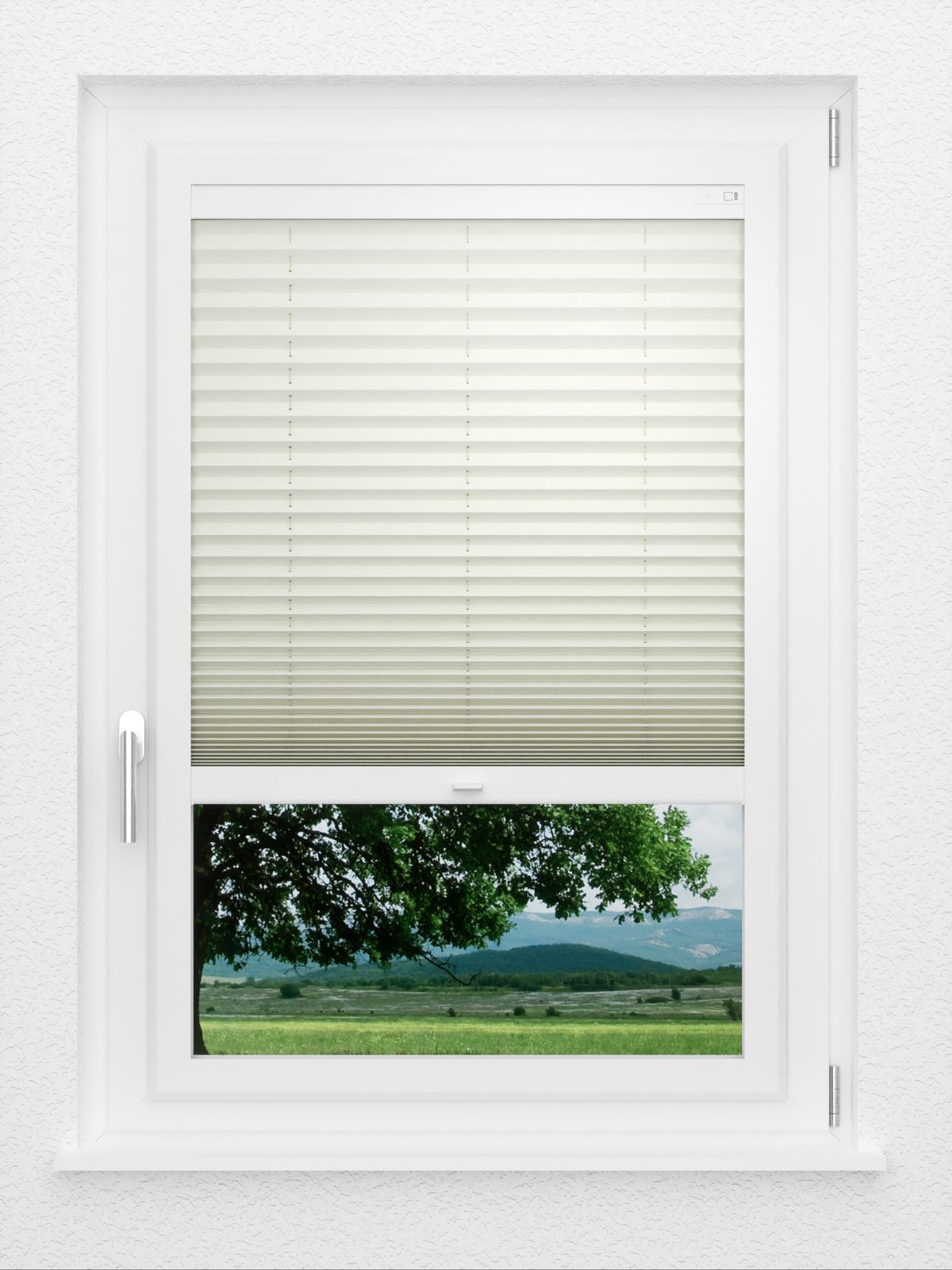 Detailansicht LYSEL HOME Plissee 219B Oliv Krepp BO