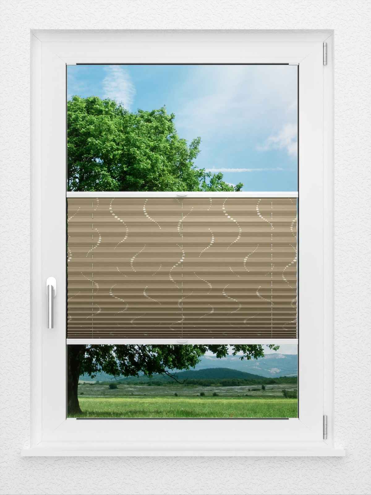 Detailansicht LYSEL HOME Plissee 318A Whirl Pattern