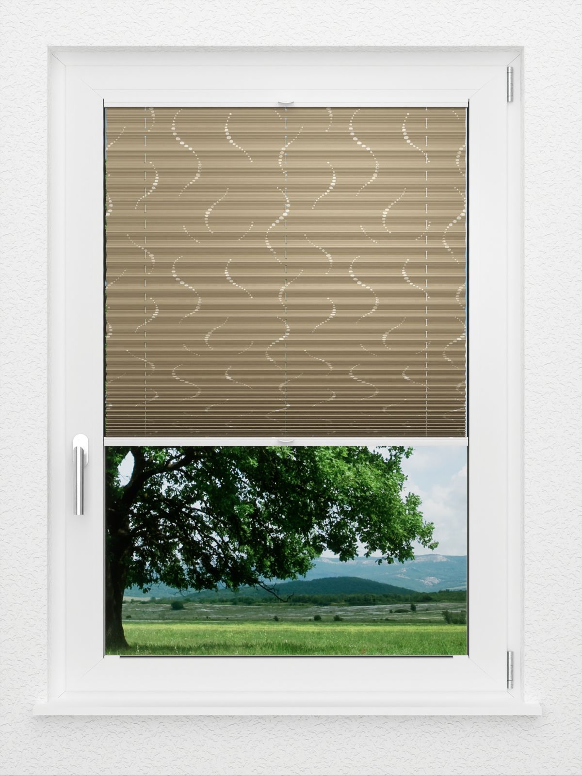 Detailansicht LYSEL HOME Plissee 318A Whirl Pattern