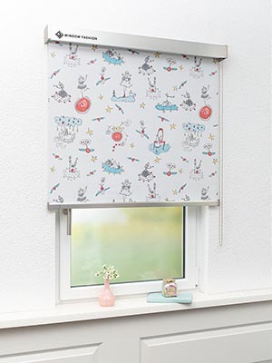 Detailansicht verfügbar. - Hier Klicken! Stoff Rollo Maßanfertigung Rollo Kinderzimmer VD 75012